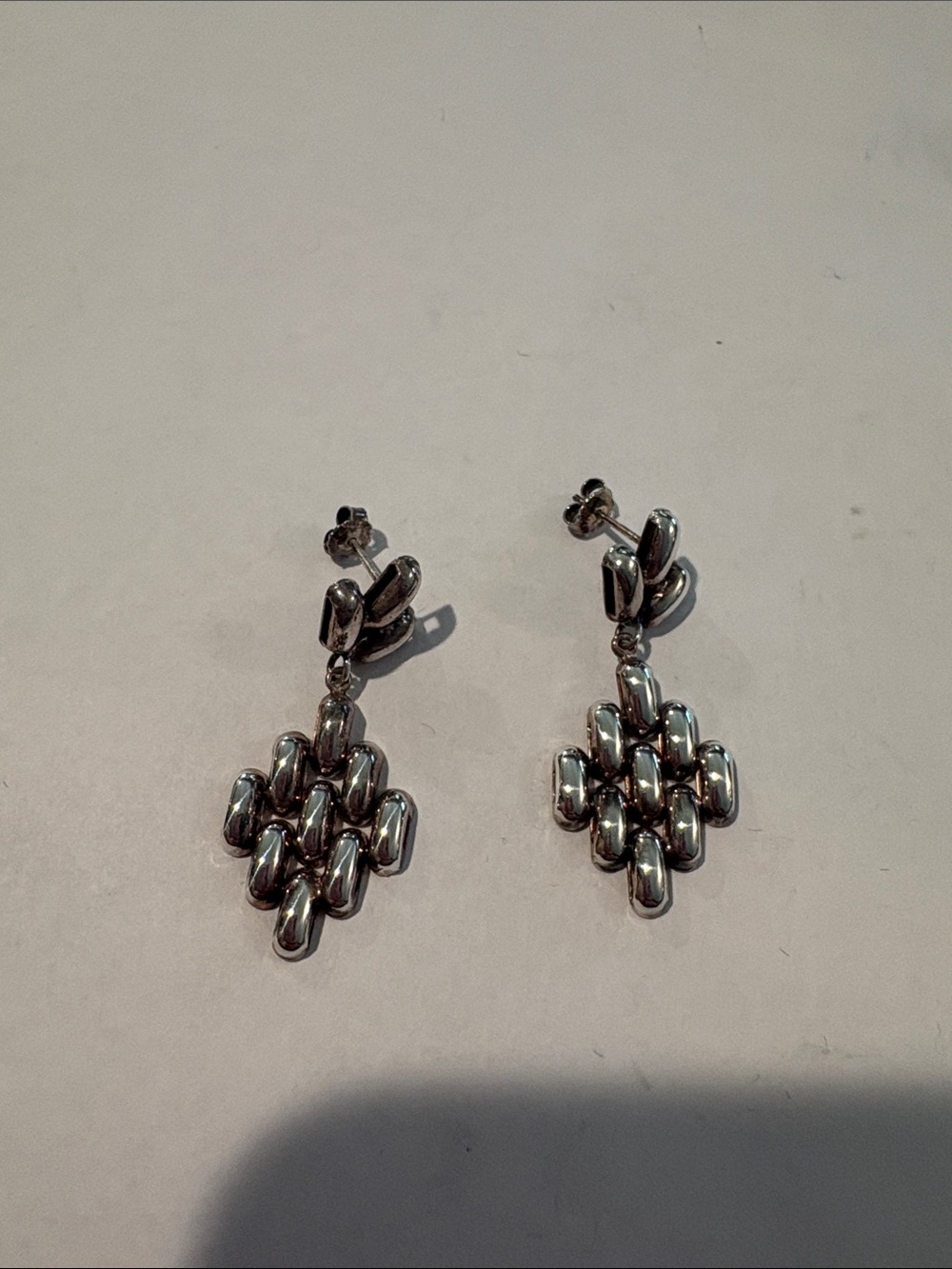 Sterling Silver Drop Cluster Dangle Earrings - Women Jewelry